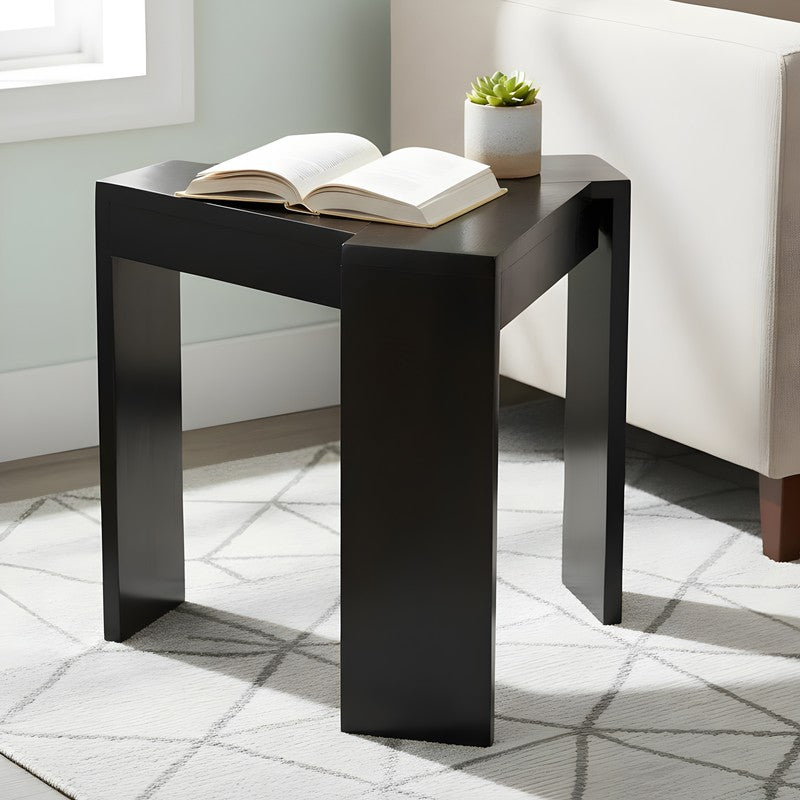 Kverox Sheesham Wooden Side & Bedside Table - Brown