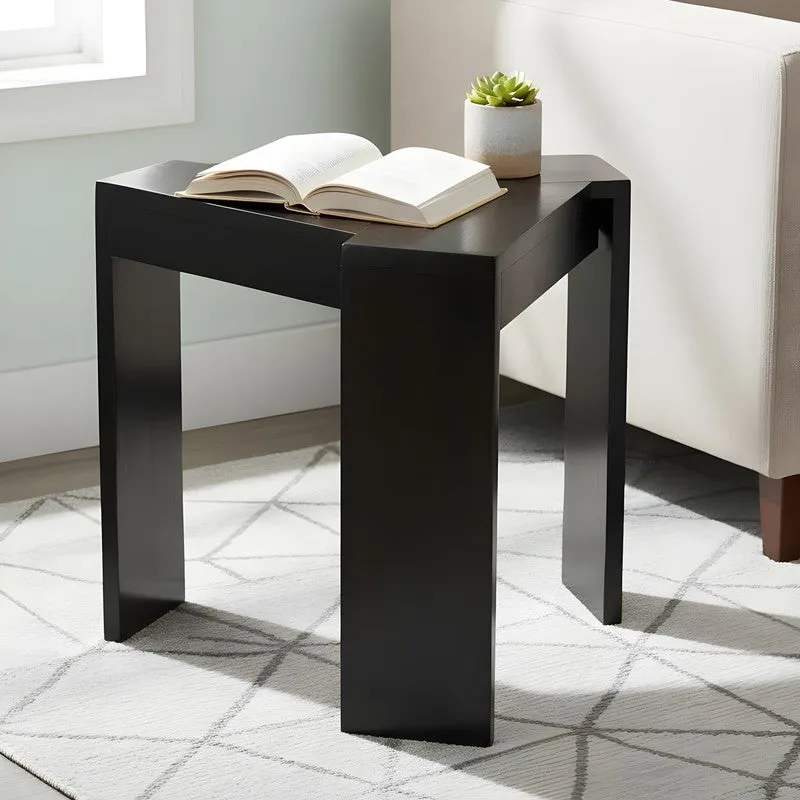 Kverox Sheesham Wooden Side & Bedside Table - Brown media 1