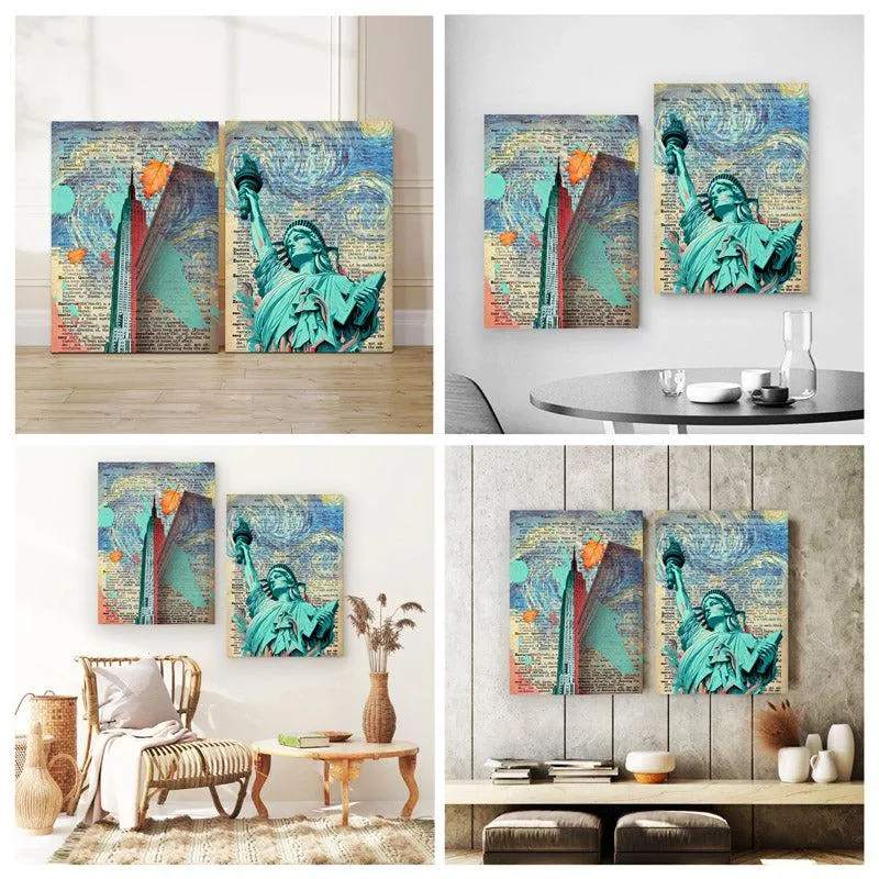 NY Glory Wall Painting - Set Of Two media 3
