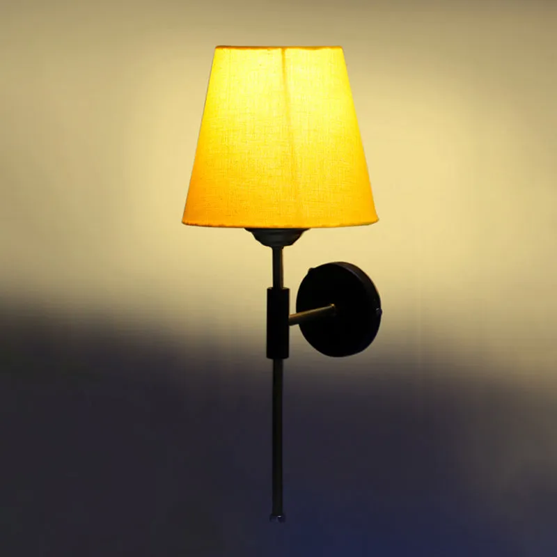 Beryll Steel & Cotton Wall Lamp - Yellow media 5