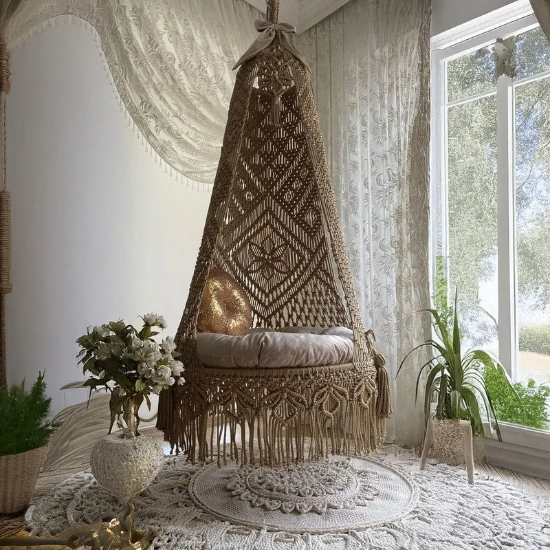 Alaro Macrame Swing Chair media 1