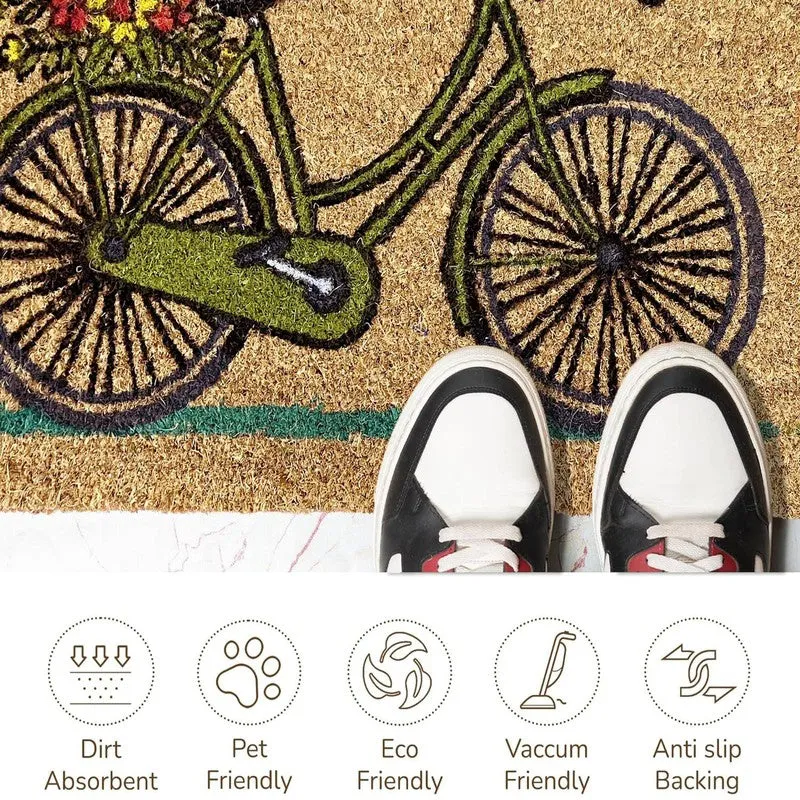 Cycle Bloom Coir Door Mats - Brown media 9