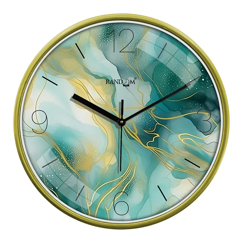 Marbled Stone Plastic Wall Clock media 4