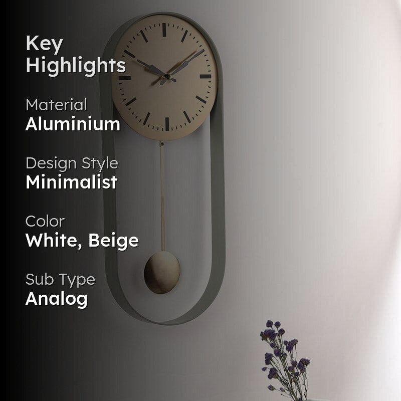 Rectoval Wall Clock - Silver media 2