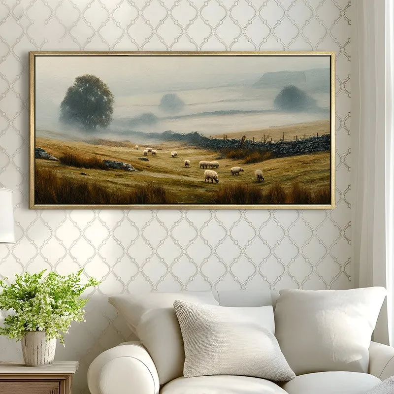 Classic Misty Pastoral Landscape Wall Art media 3