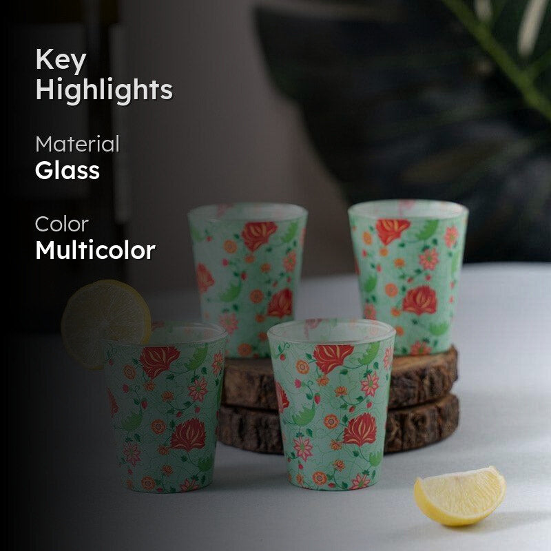 Regal Lotus Shot Glass (30 ml) - Set Of Four media 2