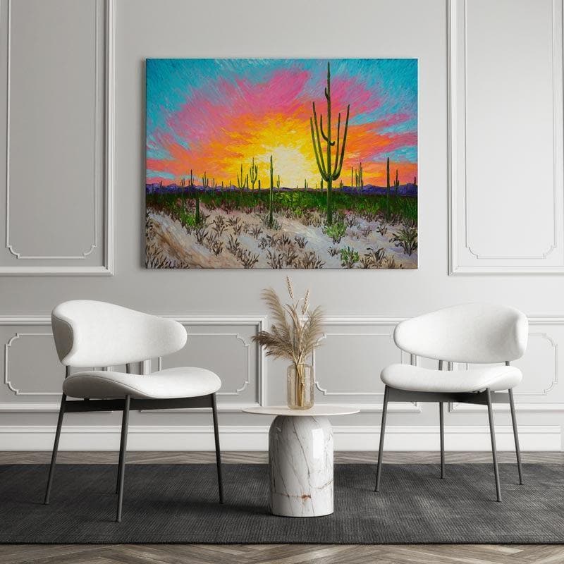 Arizona Desert Canvas Wall Painting - Gallery Wrap