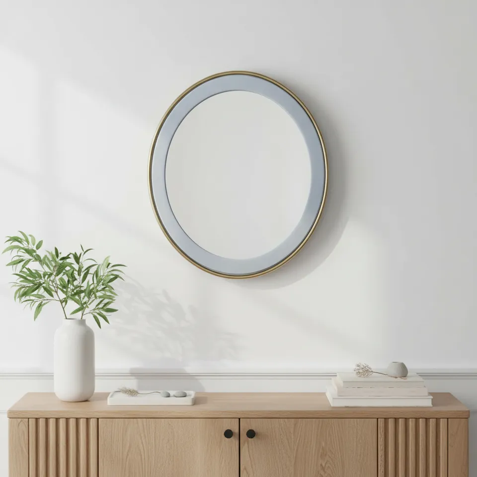 Orange Tree Tosi Round Wall Mirror - Gold,Silver media 1
