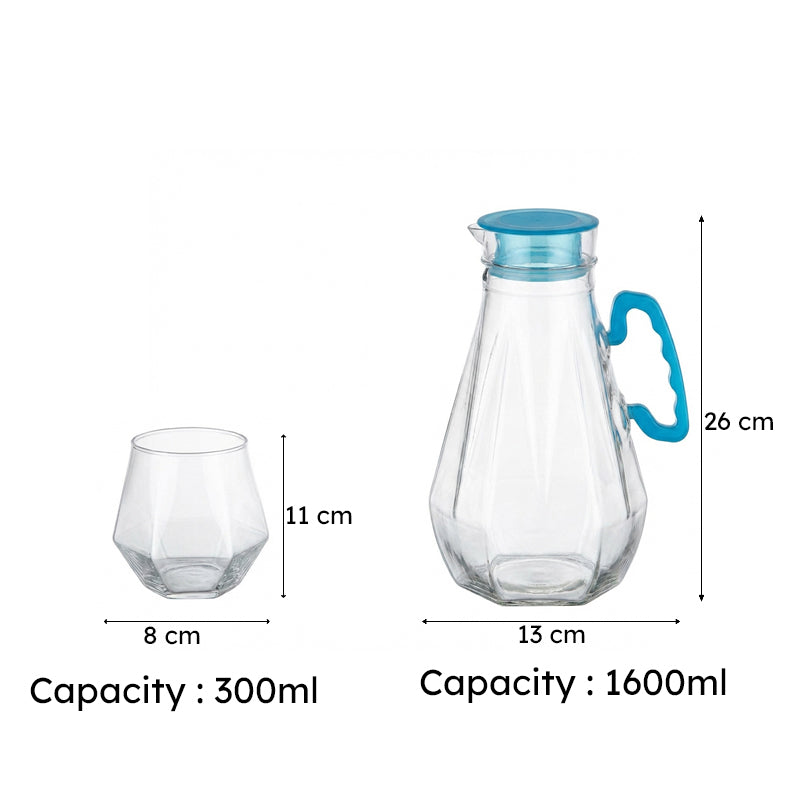 Blue Karuma Jug & Glass Set - Set Of Seven media 6