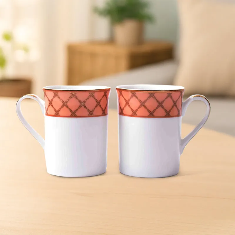 Angel 24k Gold Brushed Porcelain Coffee Mug (300 mL Each) - Six Piece Set media 4
