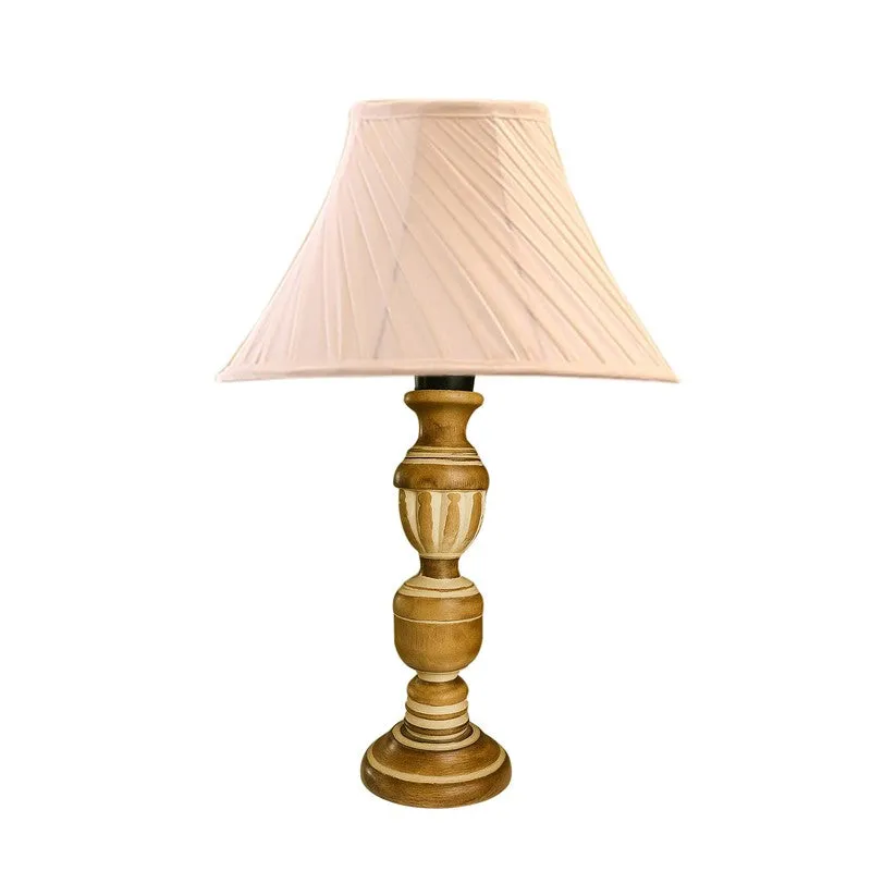 Zenrae Pleatrix Wooden Table Lamp - Ivory media 5
