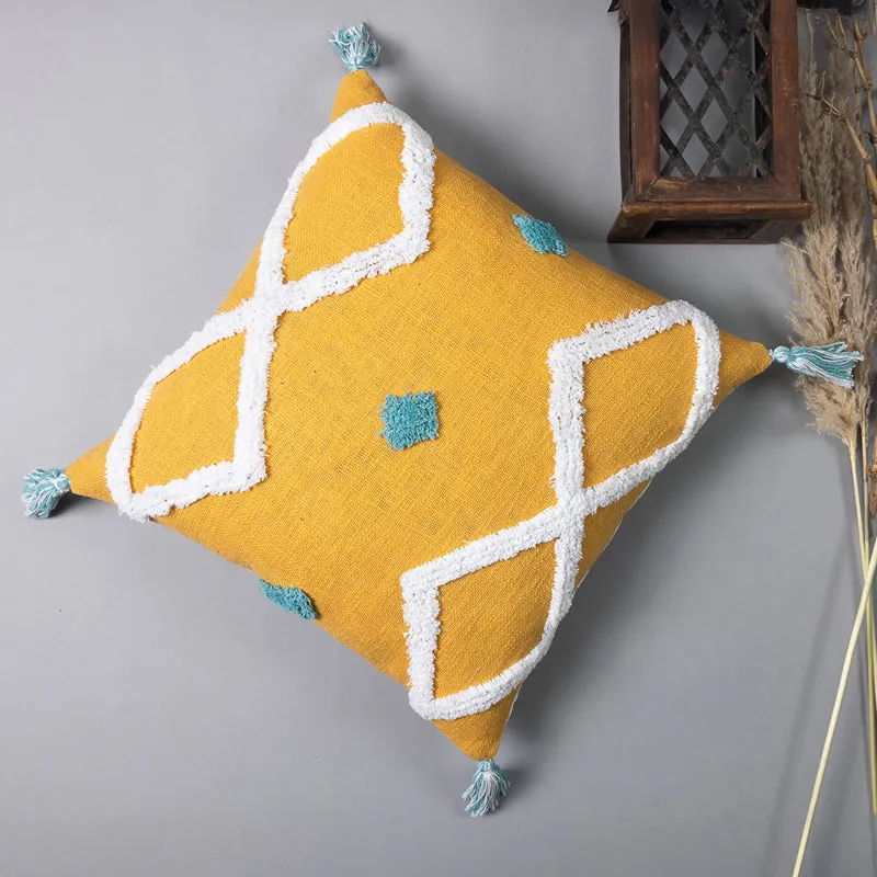Gold Grain Tufted Cushion Cover media 6