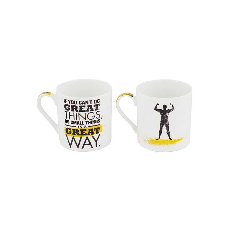 Quotes Bone China Coffee Mug (350 mL Each) - Set of Two media 4