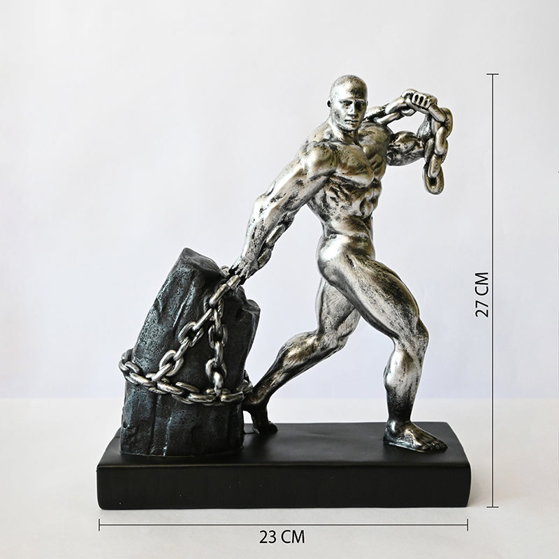 Herculese Resin Showpiece - Silver media 6