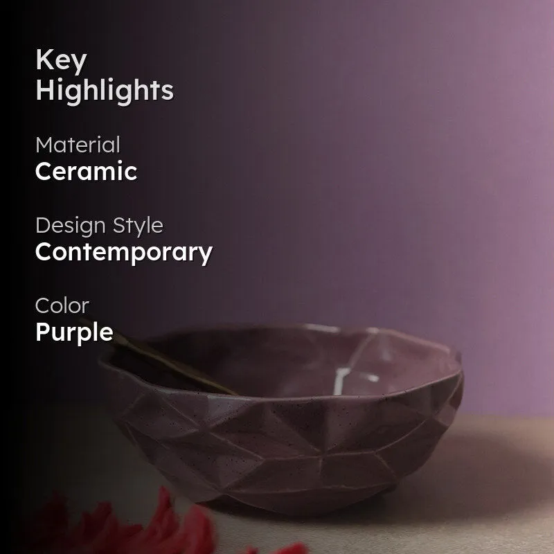 Noemi Ceramic Snack Bowl (Purple) - 300 mL media 2