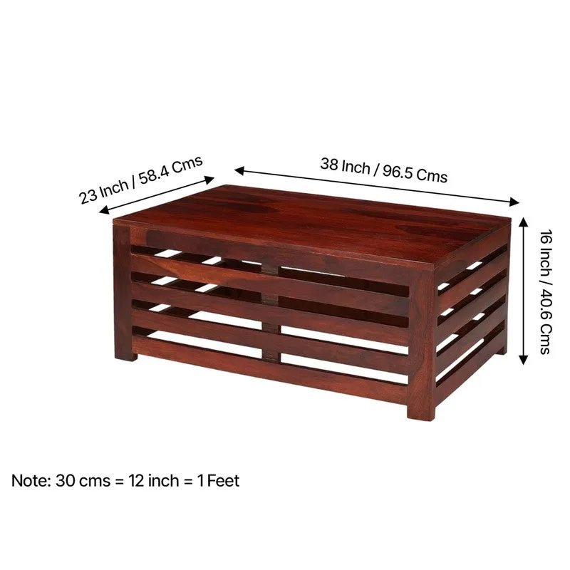 Cenrox Sheesham Wooden Center Table - Rich Brown media 10
