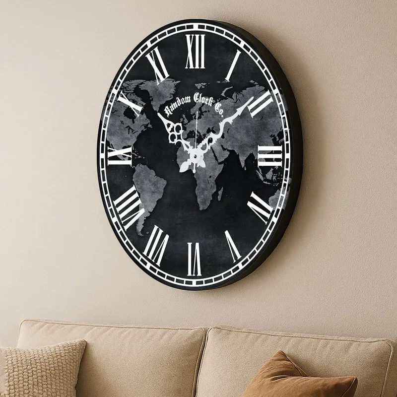 World Time Wood Analog Wall Clock media 5