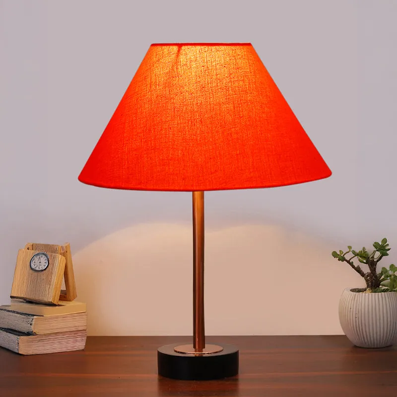 Cotin II Rodin Wooden Table Lamp - Orange,Copper,Black media 2