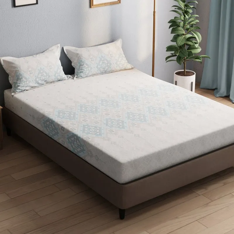 Arlyn Bedsheet (Blue) - 115 GSM media 1