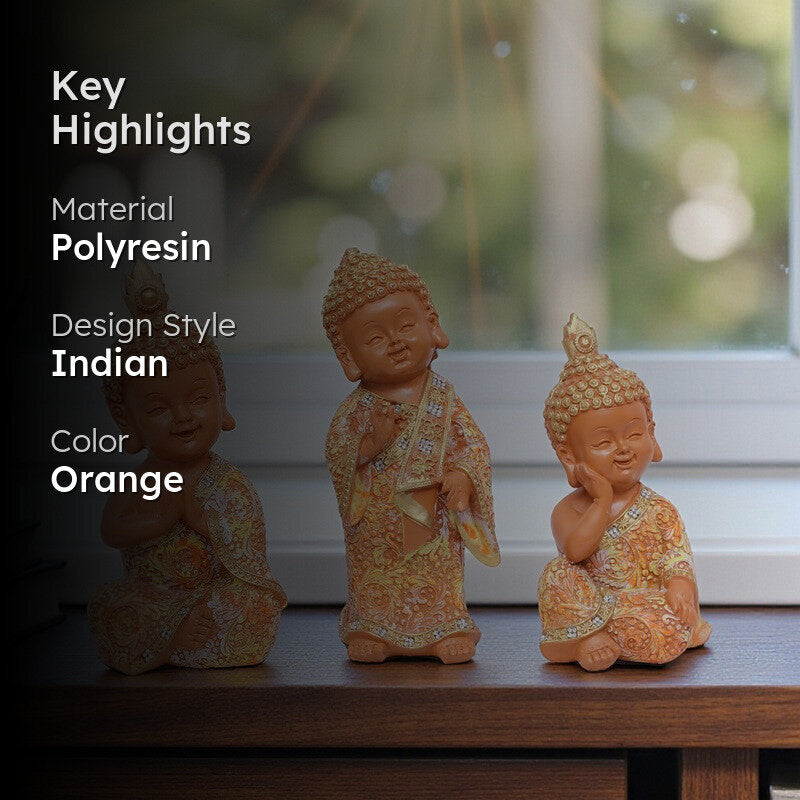 Harmony of Innocence Buddha Idol - Set Of Three media 2