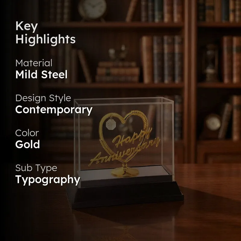 Anniversary Grace 24K Gold Plated Mild Steel Showpiece media 2