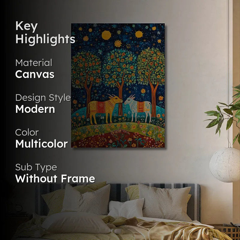 Cattles Of Night Wall Painting media 2