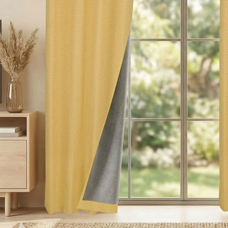 Form Ease Cotton Blackout Curtains - Yellow media 4