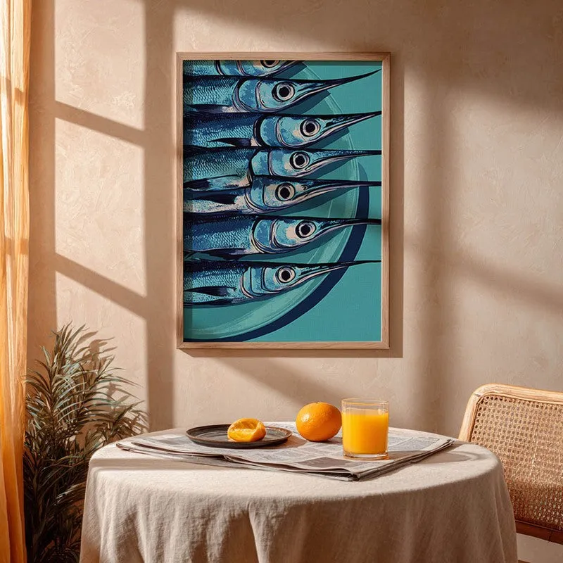 Costal Fiesta Archival Canvas Wall Art - Brown media 5