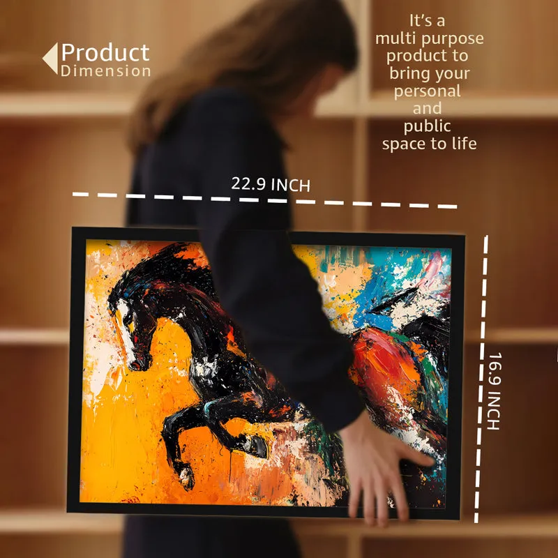 Paint Burst Stallion Wall Art With Frame media 8