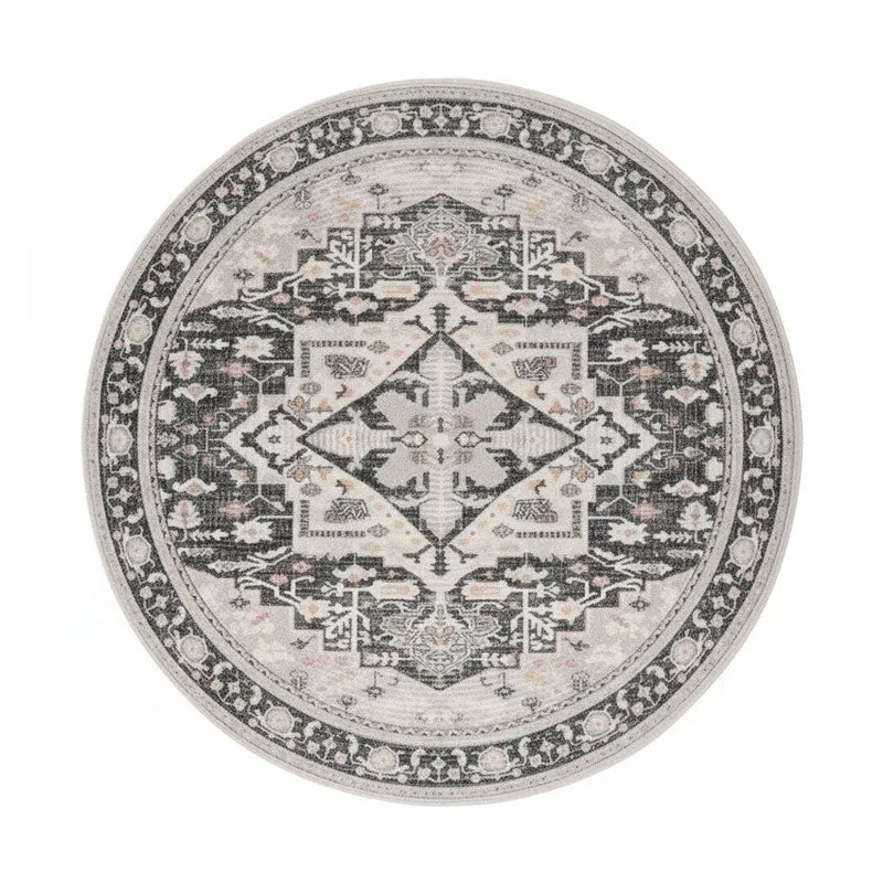 Antique Dreams Medallion Round Recycled PET Rug media 1