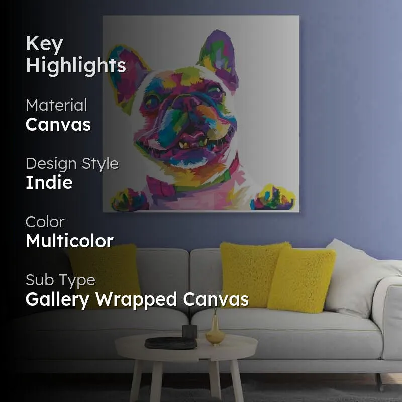 Holi hain Bull Dog Wall Art media 2