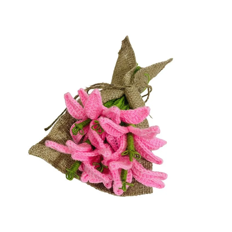 Crochet Handmade Tulip Bouquet (Pink) - Set Of Six media 3