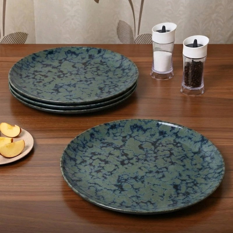 Ceramic Dinner Plates (Grey) - Set of Four