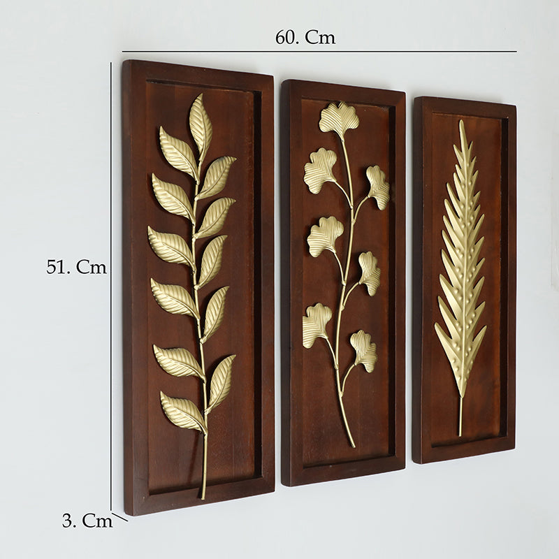 Golden Herbarium Metal & Wood Wall Accent - Set Of Three media 5