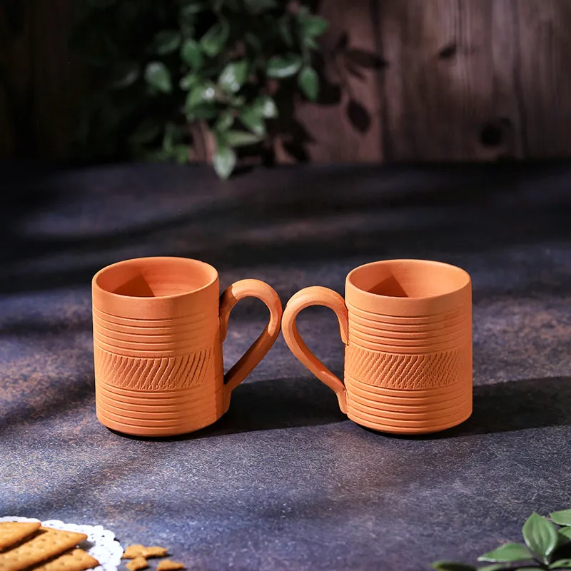 Srinda Terracotta Coffee Mug (250 mL Each) - Set of Two media 4