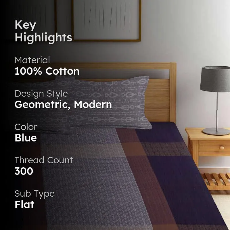Dobby Ethnic Cotton Bedsheet - 300 TC media 2