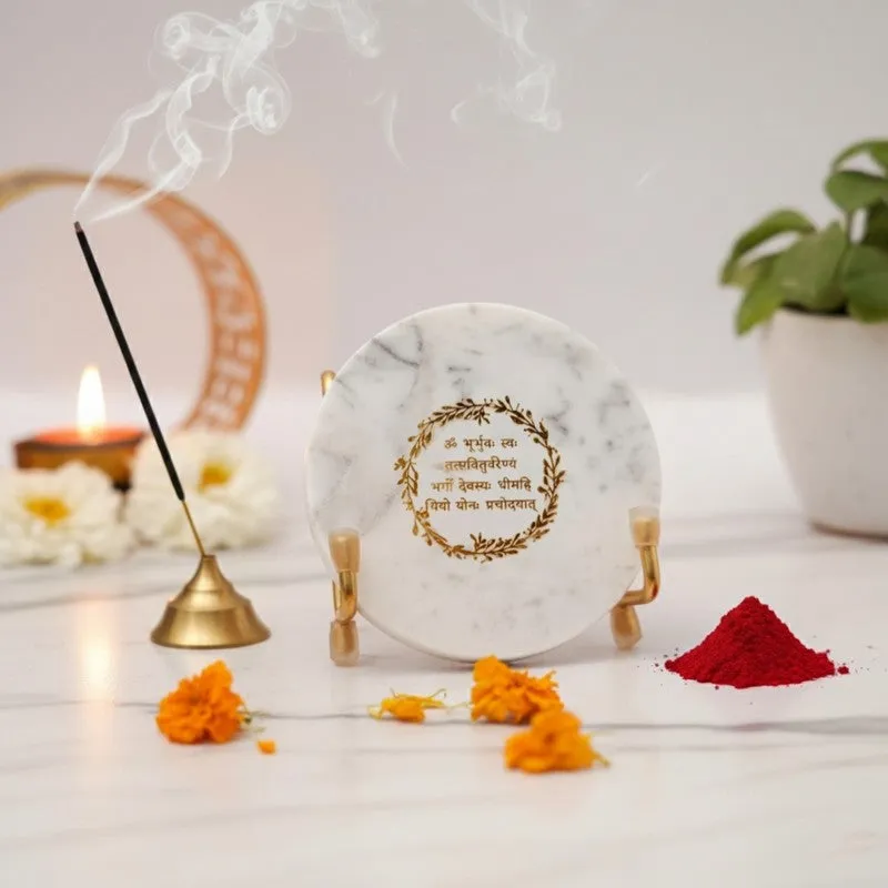 Marble Gayatri Mantra Showpiece media 3