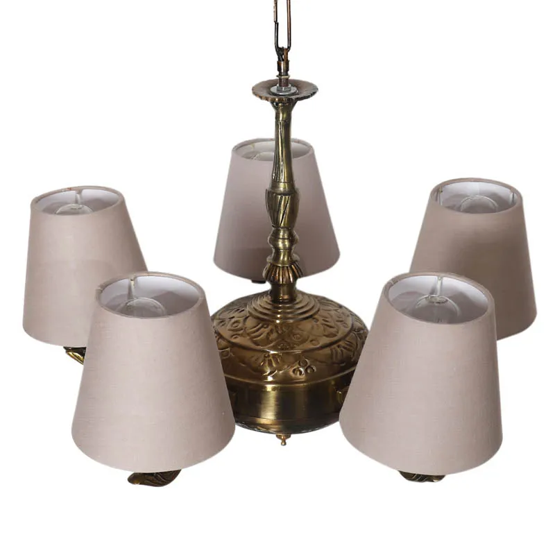 Alaha Conical Golden Antique Ceiling Lamp media 4