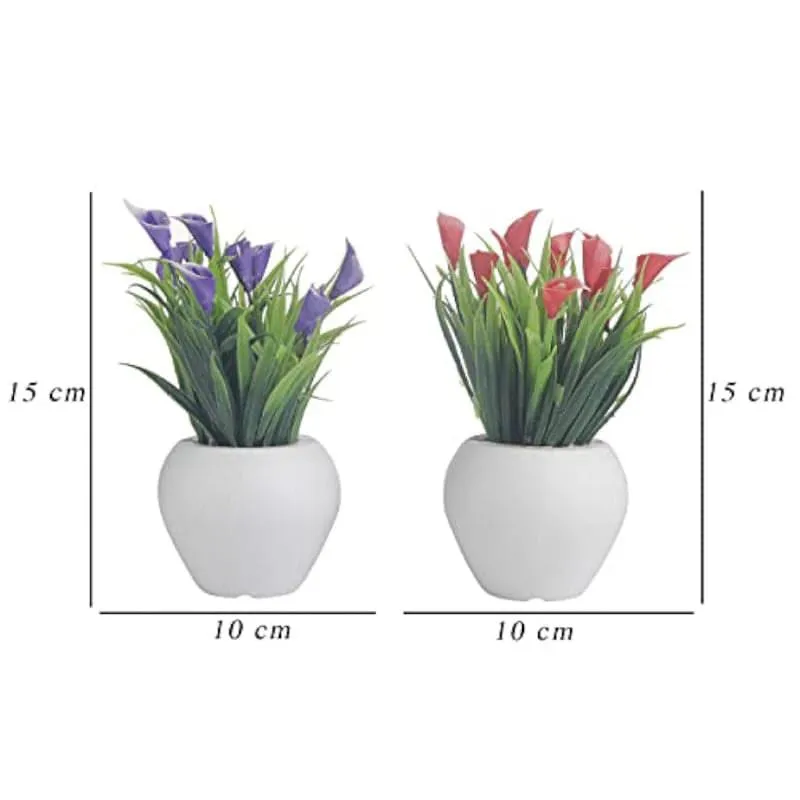 Ember Faux Plant Apple Pot (Purple & Pink) - Set Of Two media 6