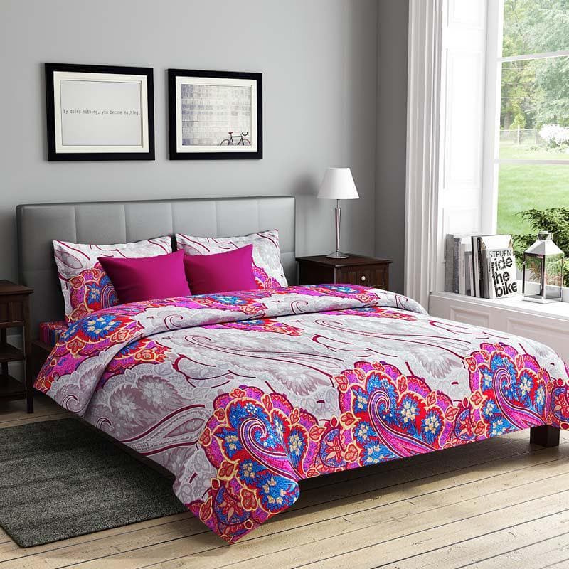 Misae Vibrant Microfiber Bedsheet - 220 GSM - Queen/Double