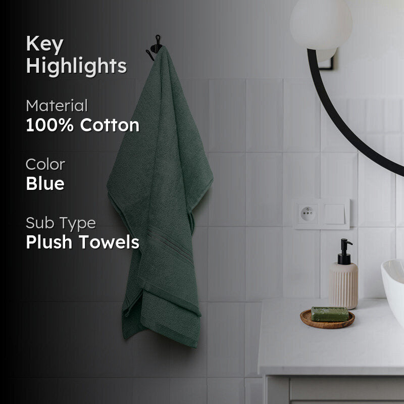 Micro Cotton LuxeDry Solid Bath Towel - Sea Blue image 2