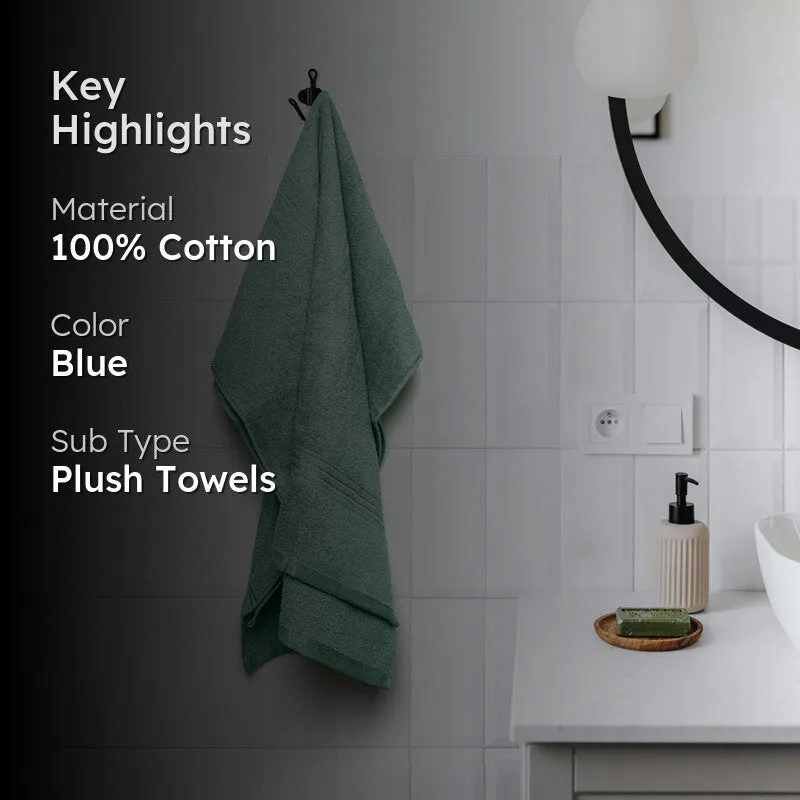 Micro Cotton LuxeDry Solid Bath Towel - Sea Blue media 2