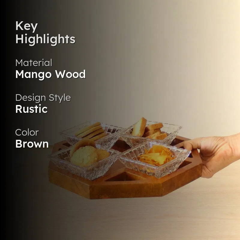 AuroraBloom Wood Platter media 2