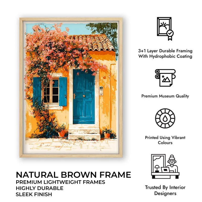Sunny Day Canvas Wall Painting - Brown Frame media 10
