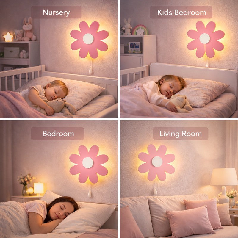 Lumiflora Battery Operated MDF Wall Lamp - Pink media 6