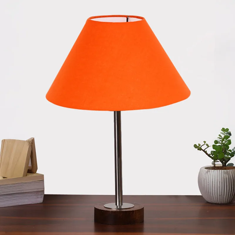 Cotin II Rodin Wooden Table Lamp - Orange,Silver,Brown media 3