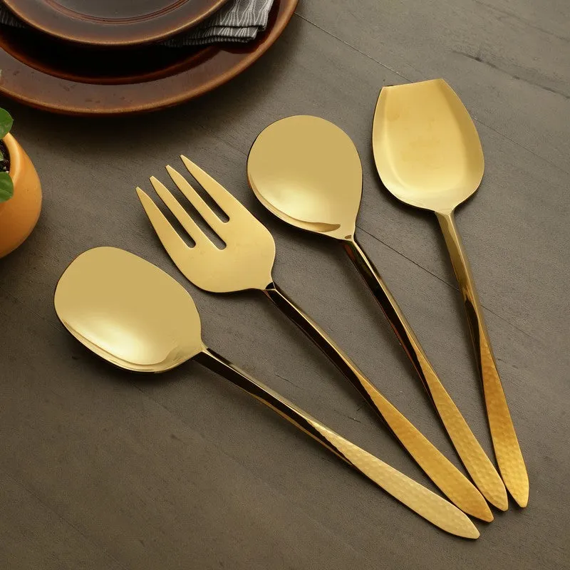 Dune Hammered Serving Set - Four Piece Set media 1