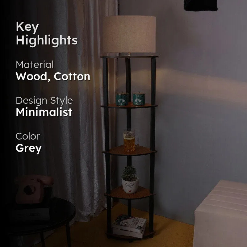 Cylindra Shimmer Floor Lamp (Grey) media 2