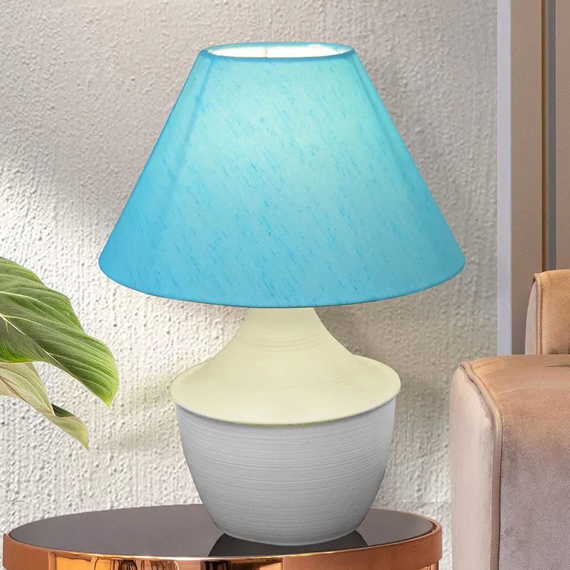 Obliqe Metal Table Lamp - Blue,White media 1