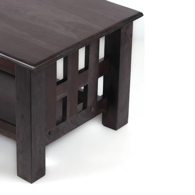 Brenox Sheesham Wooden Center Table - Black media 8